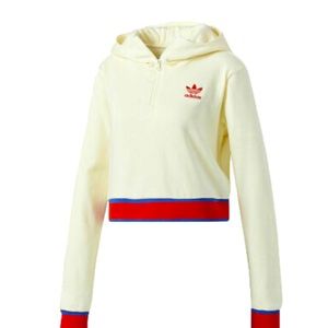 Adidas Originals Embellished Arts Cropped Hoodie